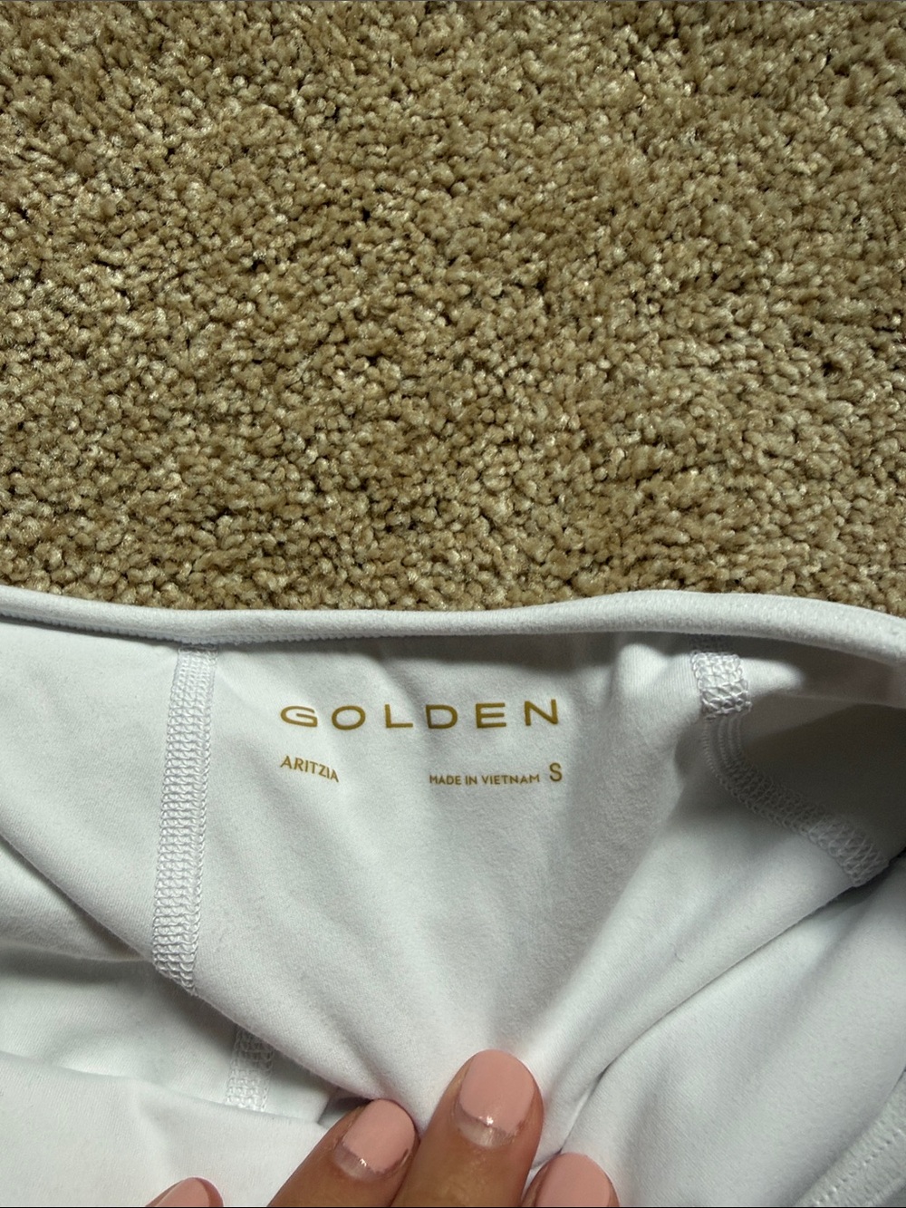 Aritzia Golden Butter White Skirt with Spandex Size Small - Picture 4 of 7